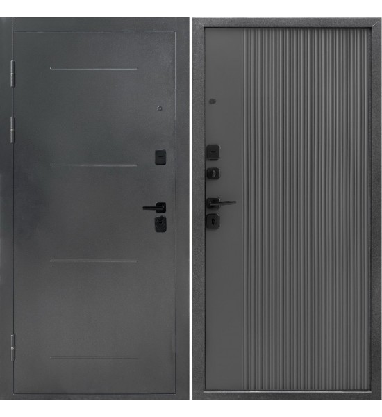 Входная дверь Дверной Континент Форпост Монблан серый софт